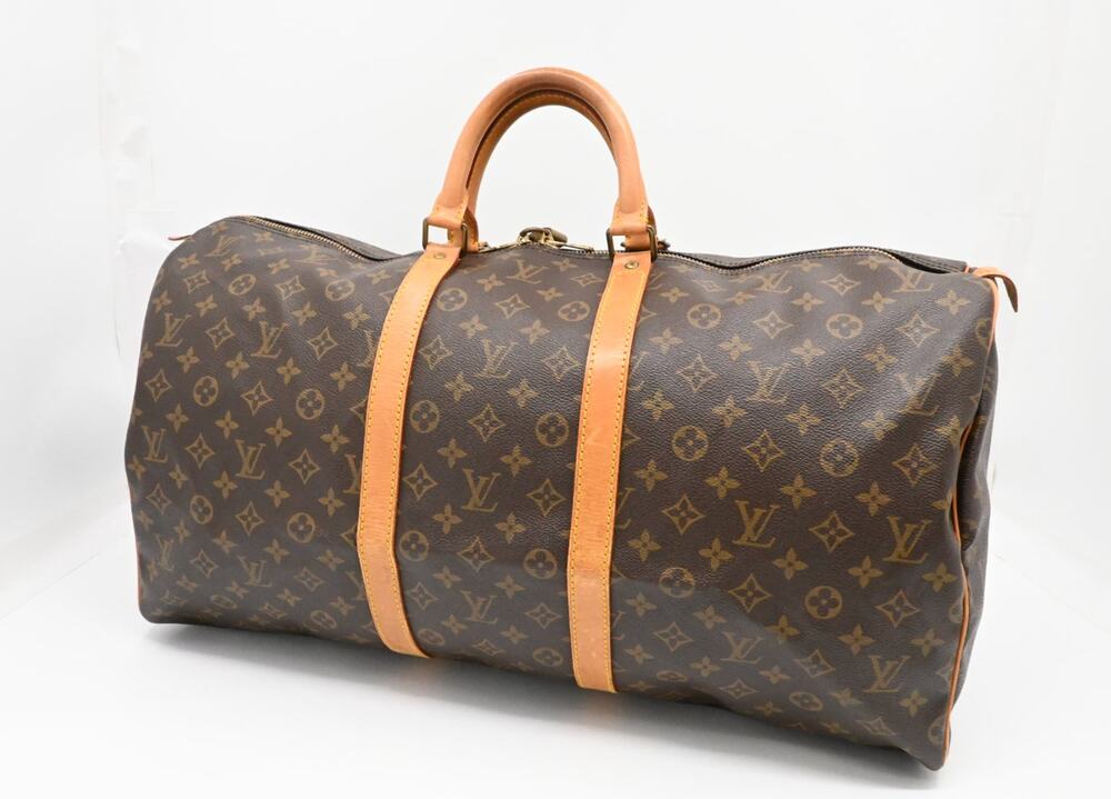 Louis Vuitton Monogram Keepall 55 Authentic Duffle Travel Bag Vintage Boston Bag